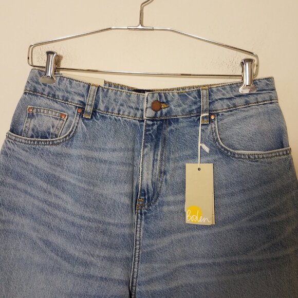 Boden Jeans Womens US 8 EU 12 Blue Relaxed Straight Turn Up Ankle Skimming R0189 - Picture 3 of 10